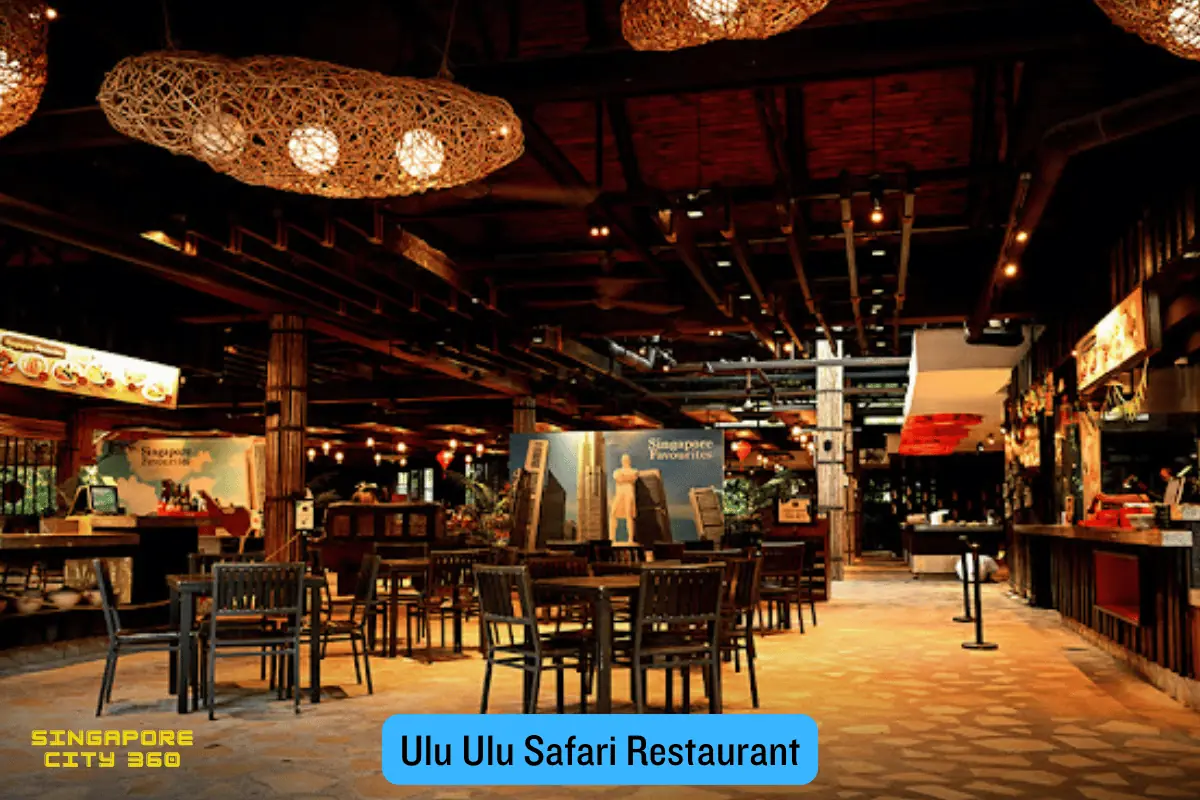 Ulu Ulu Safari Restaurant dining area inside Night Safari Singapore