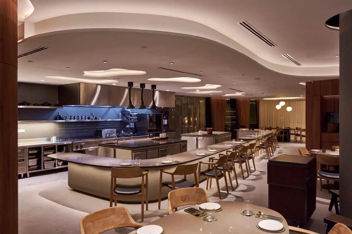 Dining room interior at Seroja, Duo Galleria, Singapore