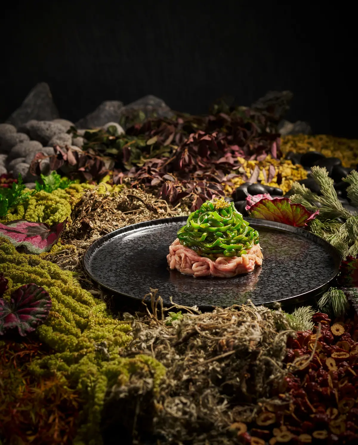 Stir-fried A5 wagyu with green peppers at Shisen Hanten, Singapore